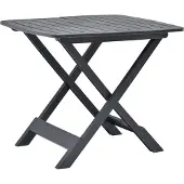 vidaXL Tuintafel inklapbaar 79x72x70 cm kunststof antraciet