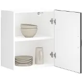 vidaXL Keukenplanken, 2 stuks, Lucca, zwart, houtvezel