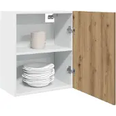 vidaXL Bovenkast Lyon 50x31x60 cm bewerkt hout artisanaal eikenkleur
