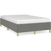 vidaXL Bedframe zonder matras, donkergrijs, 120x190 cm, met stoffen bekleding
