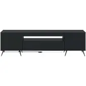 vidaXL LED-TV-kast, zwart, van houtvezel