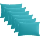 vidaXL Kussensloop 6 st HEERLEN Turquoise 50 x 75 cm Polyester