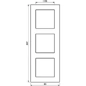 JUNG Rahmen 3f A 550 A5583BFSWM, grafietzwart