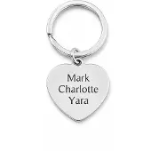 Yehwang Sleutelhanger Hart met Namen Goud