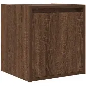 vidaXL Nachtkastje wandgemonteerd 38x34x40 cm bruin eikenkleur