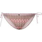 Pieces Dames strik brazilian bikini slip pcada roze golven print