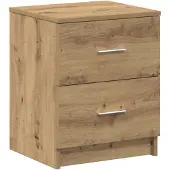 vidaXL Nachtkastje met 2 lades 40x36x50 cm artisanaal eikenkleurig