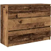 vidaXL Dressoir, uitstraling van oud hout, 100x35x76 cm, houtvezel