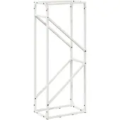 vidaXL Brandhoutrek 40x25x100 cm koudgewalst staal wit