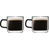 Vialli Design CARBON thermische espressoglazen 80ml (2 stuks)