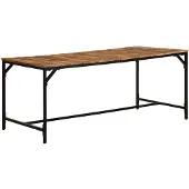 vidaXL Eettafel 180x90x75 cm, ruw massief mangohout