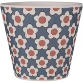 Quy Cup - 90ml Ecological Espresso Reisbeker - “Daisy Blue” 7x7x7cm