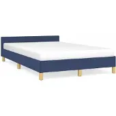 vidaXL Bedframe zonder matras, blauw, 120x190 cm, stof