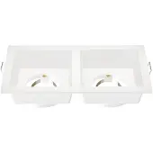 LEDVION – LED Inbouwspot Dubbel Vierkant 162x85mm – Wit – Dimbaar – GU10 – IP20