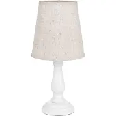 Clayre & Eef tafellamp, wit, hout