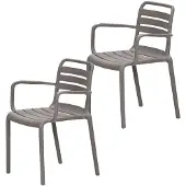 Garden Impressions Moos tuinstoel taupe - 2 stuks