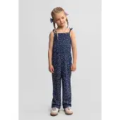 MINOTI jumpsuit meisjes bloemenprint donkerblauw - relaxte