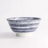 Tokyo Design Studio - Mino Blue Kanna Tayo Kom - Blauw/Wit - 550 ml - Ø 15 cm