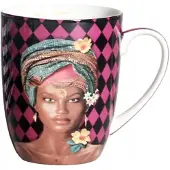 Queen Isabell Grote Porseleinen Mok 400ml - Elegant Vrouwelijk Design