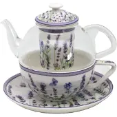 Queen Isabell Tea for One Set 'Koningin Isabell' - Lavendel Elegance