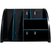 Exacompta The Organiser zwart/blauwgroen, 4 vakken (2x A5/2x A6), gerecycled plastic, Blauer Engel, 25 jaar garantie