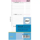 Bind vervangkalender 2027, A6 weekkalender, zwart/rood, 3-talig