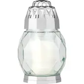 Bolsius Lantaarn 2D Diamand Wit + Zilver (1 stuk)