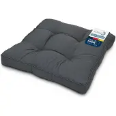 Beautissu XLuna loungenkussen, 60x60x10 cm, antraciet, geschikt voor buiten, voor tuinmeubels