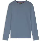 BOSS T-shirt met lange mouwen en logoprint van stretchkatoen