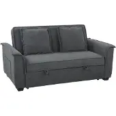 HOMCOM Sofa Bed-Polyester-168L x 85B x 86H cm-Dunkelgrau