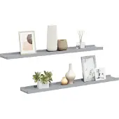 vidaXL Fotoplanken 2 st 80x9x3 cm MDF grijs