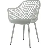Outsunny tuinstoel set van 4: UV-bestendige tuinstoelen met armleuningen en rugleuning
