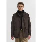 Bugatti parka jas bruin gevoerd