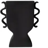 DBKD Platte vaas 25 cm Zwart