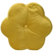 Kaemingk Decoris sierkussen bloemvorm goudgeel 38 cm
