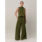 SAVEL Jumpsuit 'Elliana' olijfgroen