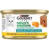 Gourmet Nature's Creations Kattenvoer Nat Mousse met Saus Kip 85 gr