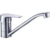 Aquanello Keukenmengkraan, laag model, met één hendel, verchroomd, Casa CR-1203-CS,