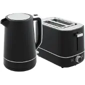 HOMCOM Waterkoker-toaster set, ontbijtset met een waterkoker van 1,7 liter, zwart