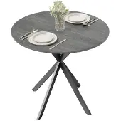 HOMCOM Eettafel, keukentafel voor 2 personen in industriële stijl, grijs