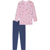 Schiesser Nachtkledij 'Nightwear' violetblauw / oudroze