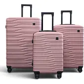 Infinity Leather Hardshell roségouden 8-wielige bagagekoffer Tas Koffer - Voyage