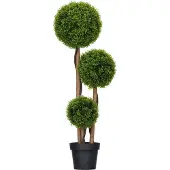 HOMCOM Kunstmatige Topiary-PE-27L x 27B x 110H cm-Groen