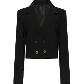 Smashed Lemon Zwarte cropped r met dubbele knopen |
