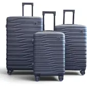 Infinity Leather Hardshell Zwarte 8-wiel Bagagekoffer Tas Koffer - Reis