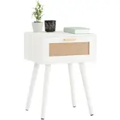 Idimex Nachtkastje KIRAN met 1 lade, hout in wit