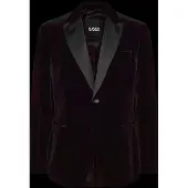BOSS Slim-fit smokingcolbert van katoenfluweel