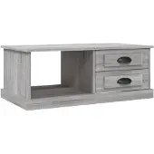 vidaXL Salontafel grijs Sonoma, 90x50x35 cm, houtvezel