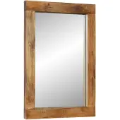 vidaXL Spiegel 70x50 cm massief mangohout en glas