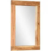 vidaXL Spiegel 70x50 cm massief acaciahout en glas